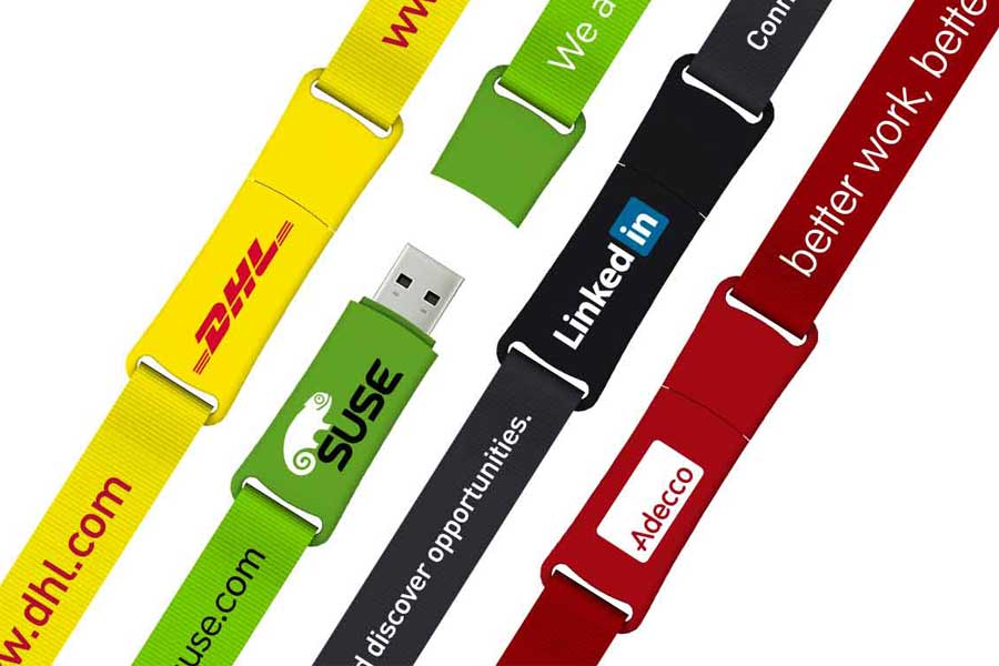 image of event lanyard USB flash drive promotional item from Flashbay